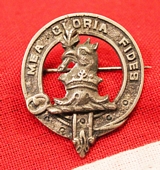 Super Scottish Clan Badge Mea Gloria Fides, Griffon Head and Coronet