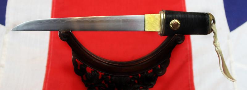 A Fine Japanese Shinto Aikuchi Tanto, Made Over 240 to 300 Years Ago, During the Edo Period, With Old Edo Silvered Fittings & A Very Fine And Beautiful Blade