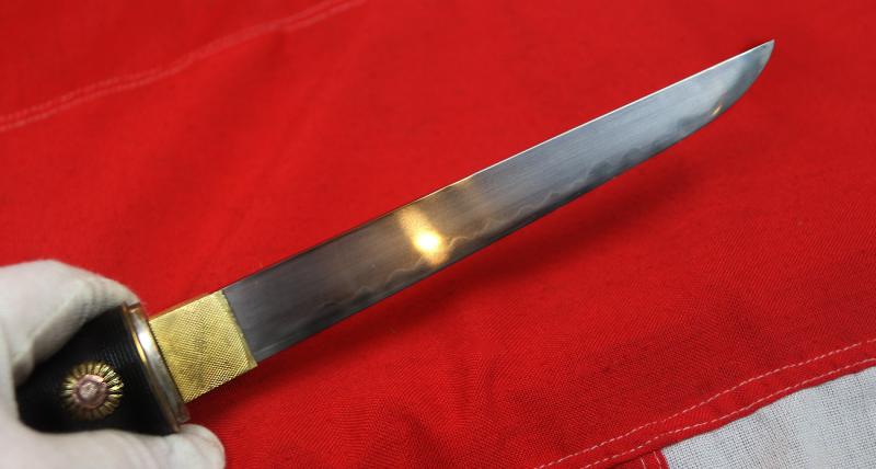 A Fine Japanese Shinto Aikuchi Tanto, Made Over 240 to 300 Years Ago, During the Edo Period, With Old Edo Silvered Fittings & A Very Fine And Beautiful Blade