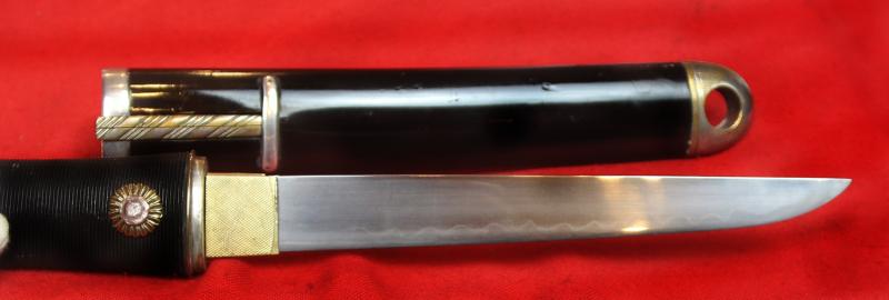 A Fine Japanese Shinto Aikuchi Tanto, Made Over 240 to 300 Years Ago, During the Edo Period, With Old Edo Silvered Fittings & A Very Fine And Beautiful Blade