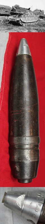 A Most Scarce Original German 75mm Cannon Shell Head WW2 As Used by the Infamous MKIV Panzer