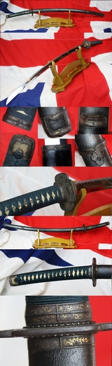 A Beautiful Shinto Period Handachi Mounted Samurai Katana All Original Edo