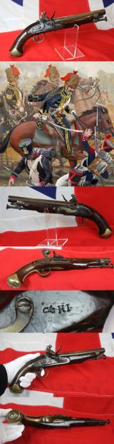 A Fine 1802 Tower of London New Land Pattern ‘G.R.Crown’ Lock Napoleonic Wars Light Dragoon Trooper's Flintlock Pistol. Used From The Peninsular War To The Battle of Waterloo Period.