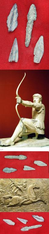 Reserved An Original Greek Set of Four Arrowheads From Alexander The Great's 334BC Battle Of the Granicus River Against the Might of the Persian Empire. Resulting in His Conquest of Asia Minor. Acquired on A grand Tour in 1820