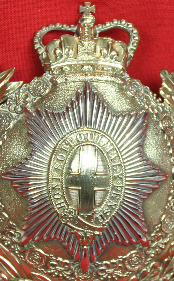 A Stunning Original Horseguards, Life Guards and Blues And Royals, Other Ranks Pattern Helmet Plate, Order of the Garter Badge Star
