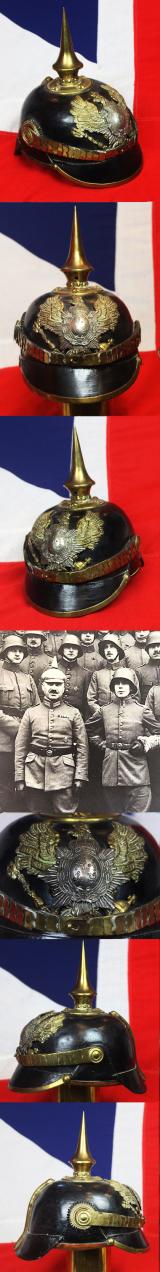 A Very Special Offer Item! A WW1 Pickelhaube Pattern of Helmet for Officer's, For An Imperial German Officer of the 7th.Thuringian Infantry Regiment 96, Battalion II, Gera, Reuss.