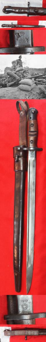 1917 US Bayonet, The *U.S. Model 1913 ‘1917’ Dated Remington Bayonet and Scabbard with Original Frog.