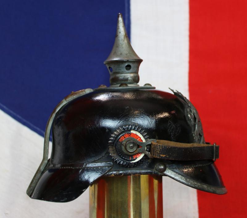 WW1 Early War Issue Imperial German Bavarian Infantry 'Mannschaften' Pickelhaube Helmet