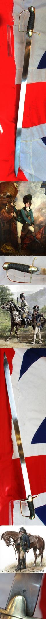 A Very Rare, British Sword, But Used By Both Armies In The American War of Independence Era 1773-1780 Anglo American Light Dragoon Officer's Sword. Originally Purchased from The Tower of London Collection by A Private Collector Nearly 55 Years Ago