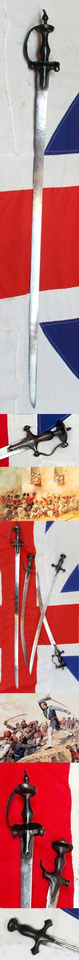 A most Historical 17th-18th Century Indian Hodson's Horse Sikh Long Khanda Sword From the Siege and Relief Of Lucknow. Battle Trophies of an Irish Captain Of the 32nd Foot, Capt. H.G.Browne From a Collection Swords From the Siege and Relief Of Lucknow.