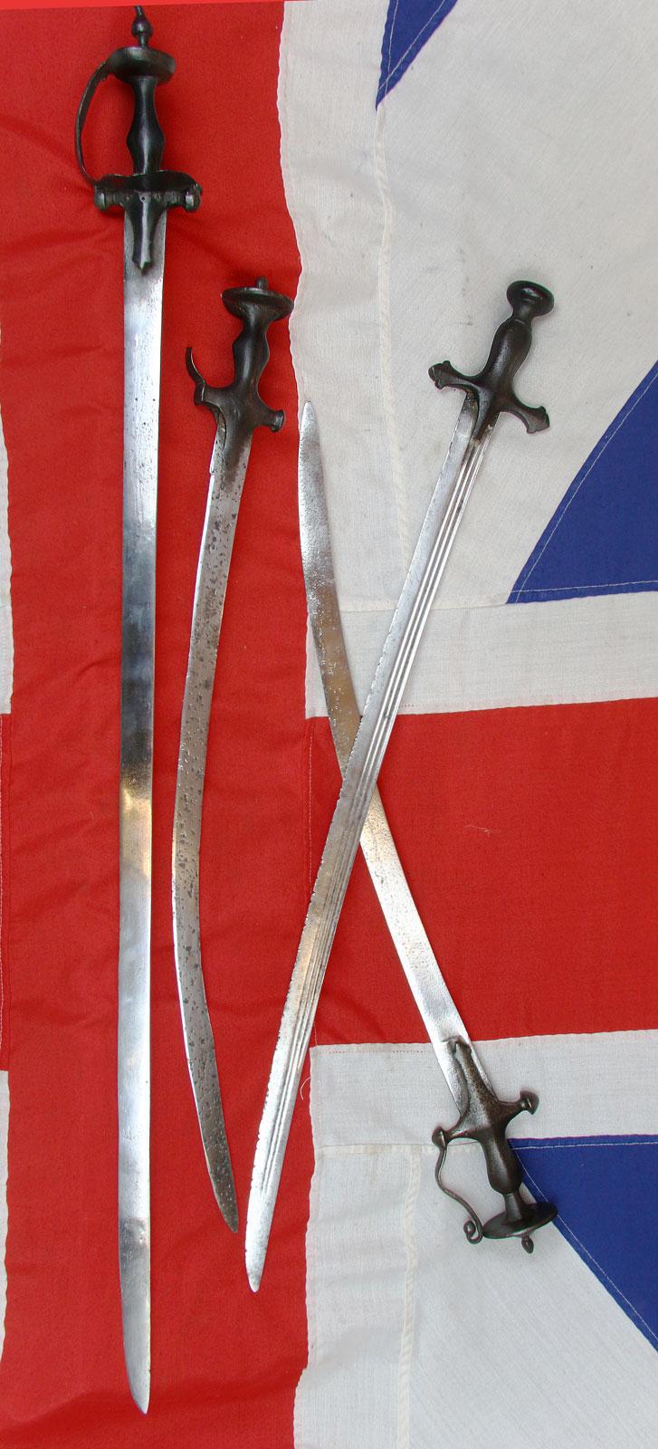 An Historical 16th-17th Century Indian Tulwar Sword From the Siege and Relief Of Lucknow. Battle Trophies of an Irish Captain Of the 32nd Foot, Capt. H.G.Browne From a Collection Swords From The Battles & Defence. Its Knuckle Bow Blasted By Cannon Fire