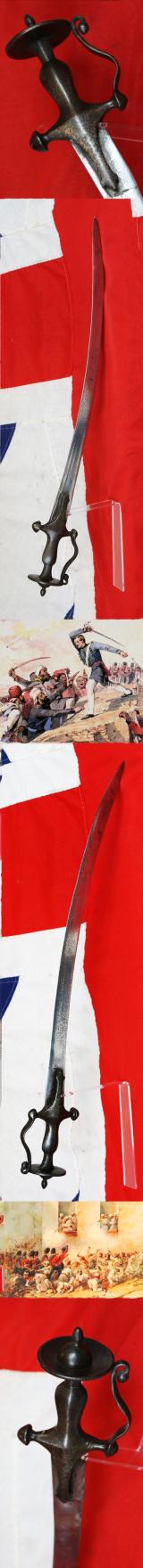 Historical 17th-18th Century Indian Tulwar Sword From the Siege and Relief Of Lucknow. Battle Trophy of Irish Captain Of the 32nd Foot, Capt. H.G.Browne V.C. From His Collection of Swords From The Battles & Defence.