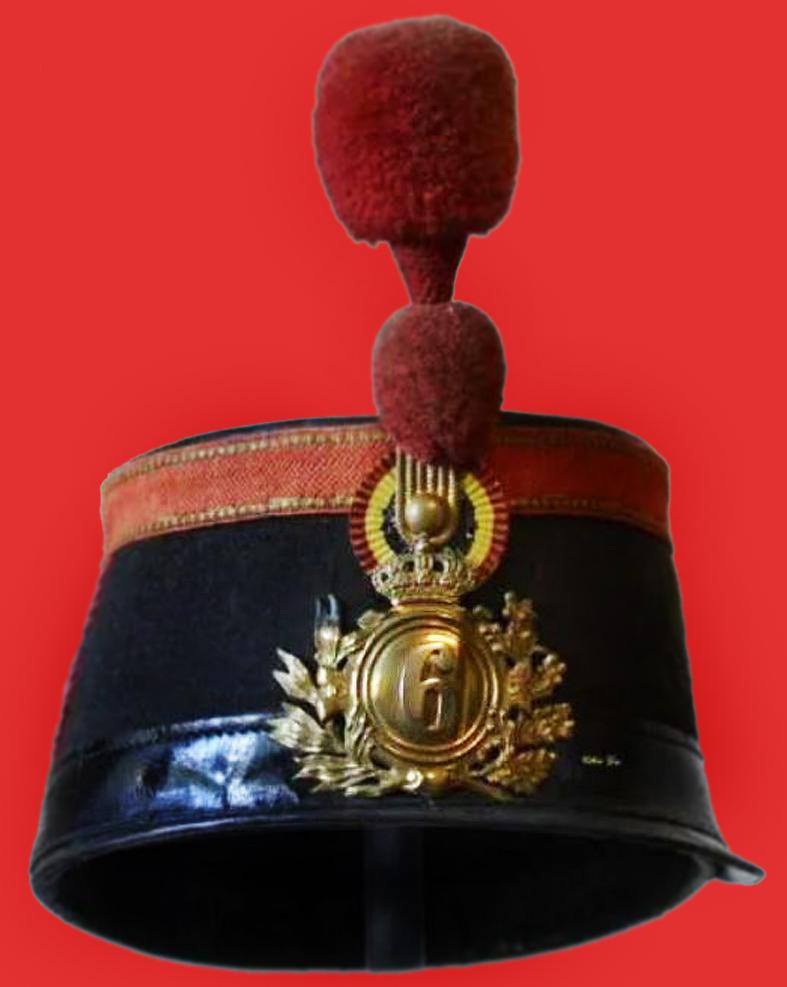 Rarely Seen Original WW1 Line Infantry Belgian Shako Helmet Plates. A Complete Set. Used In 1914 At The Early Part of WW1. The Combined Dress and Combat Helmet Before the Adrian Steel Helmet Was Produced. Maker Marked by Fonson & Fils