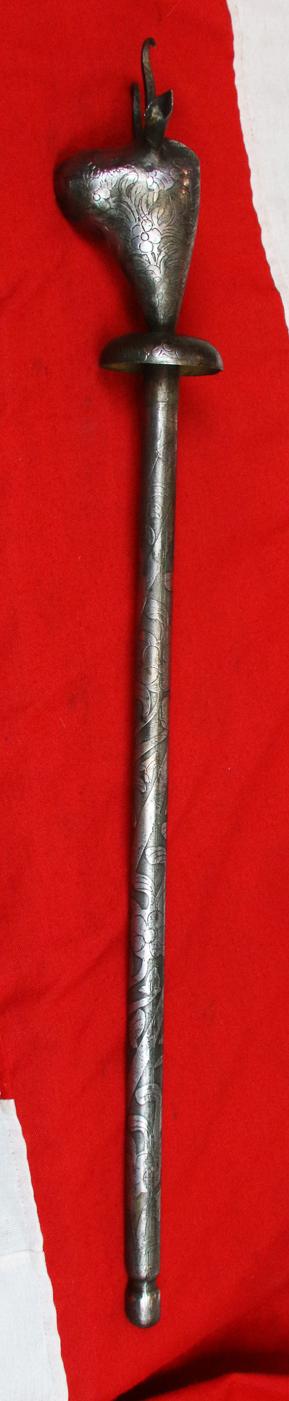 A Fine Antique Indo-Persian Ceromonial 'Mace of Rostam' the Bull's Head Mace