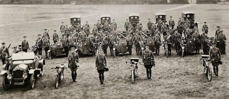 A Rare Original WW1 1914 Motor Machine Gun Service Cap Badge Of Sapper Mumby RE. All His Badges And Trio Are Offered For Sale Seperately