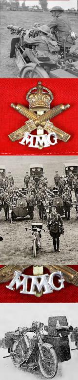 A Rare Original WW1 1914 Motor Machine Gun Service Cap Badge Of Sapper Mumby RE. All His Badges And Trio Are Offered For Sale Seperately
