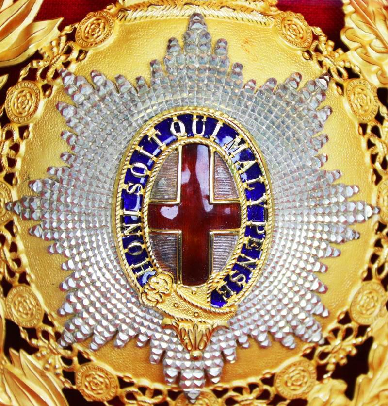 A Stunning British Royal Horseguards, Blues and Royals and Lifeguards Officer's Mint Condition Helmet Plate in Enamel and Fire Gilt One of The Most Beautiful Helmet Plates Ever Designed and Worn