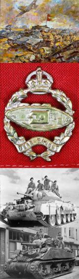 Genuine WW2 Royal Tank Regiment Cap Badge. Formerly of Sapper Mumby R.E.