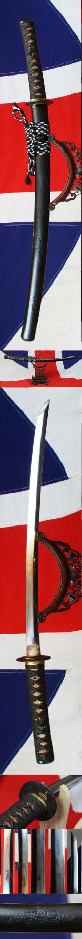 A Koto Period Signed Kiyomitsu Chisa Katana With Original Edo Period Mounts & Saya With The Toyatomi Clan & Imperial Kiri Kamon