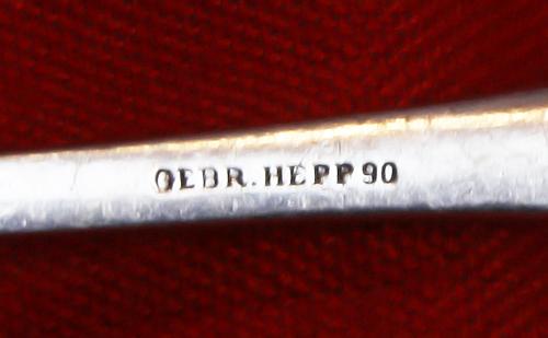 A1930's Third Reich, Deutsche Zeppelin-Reederei Air Ship Silver Knife & Fork, From The Hindenberg Dining Room, Allegedly Recovered After The Crash By a Lakehurst Based Military Officer. Made by Gebr.Hepp {the Hepp Brothers}