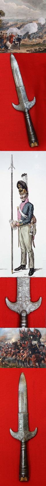 A Superb, French, Superior Officer's Spontoon From The Battle of Minden, August 1st 1759 One Of The Great Victorious Battles Of The Anglo French 7 Years War. The Major Victory for The Allied Anglo-Hanoverian Forces Against The French of King Louis XVth