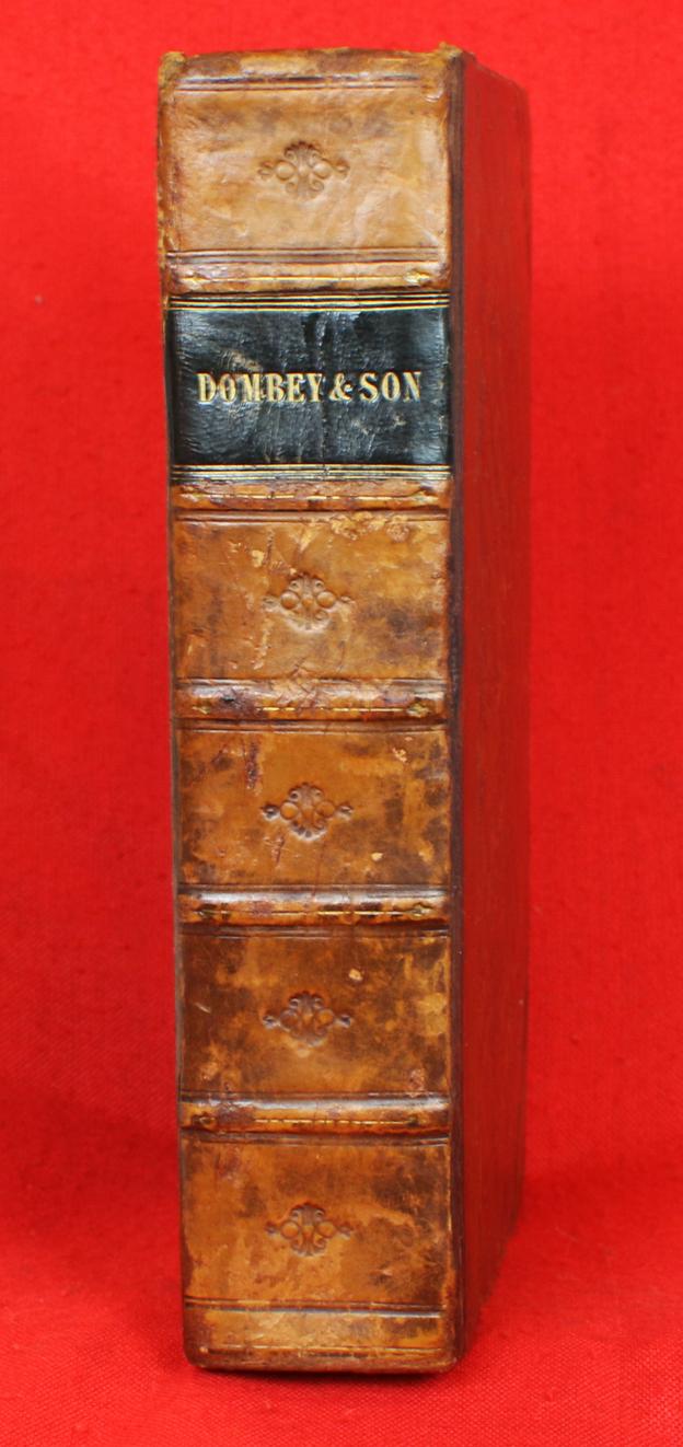 Charles Dickens Ist Edition Of Dombey & Son From the Shandon Collection of Robert Napier Half Bound With Marble Leaves. With Illustrations by Hablot Knight Browne