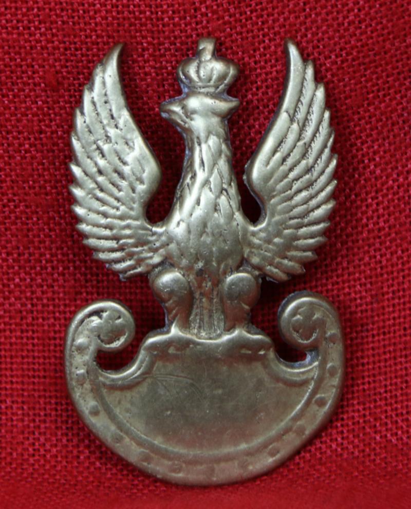 Original, 1939 Pattern WW2 Free Polish Forces (Army In Exile) Beret Side Cap Badge. Cast With Threaded Stem Mount
