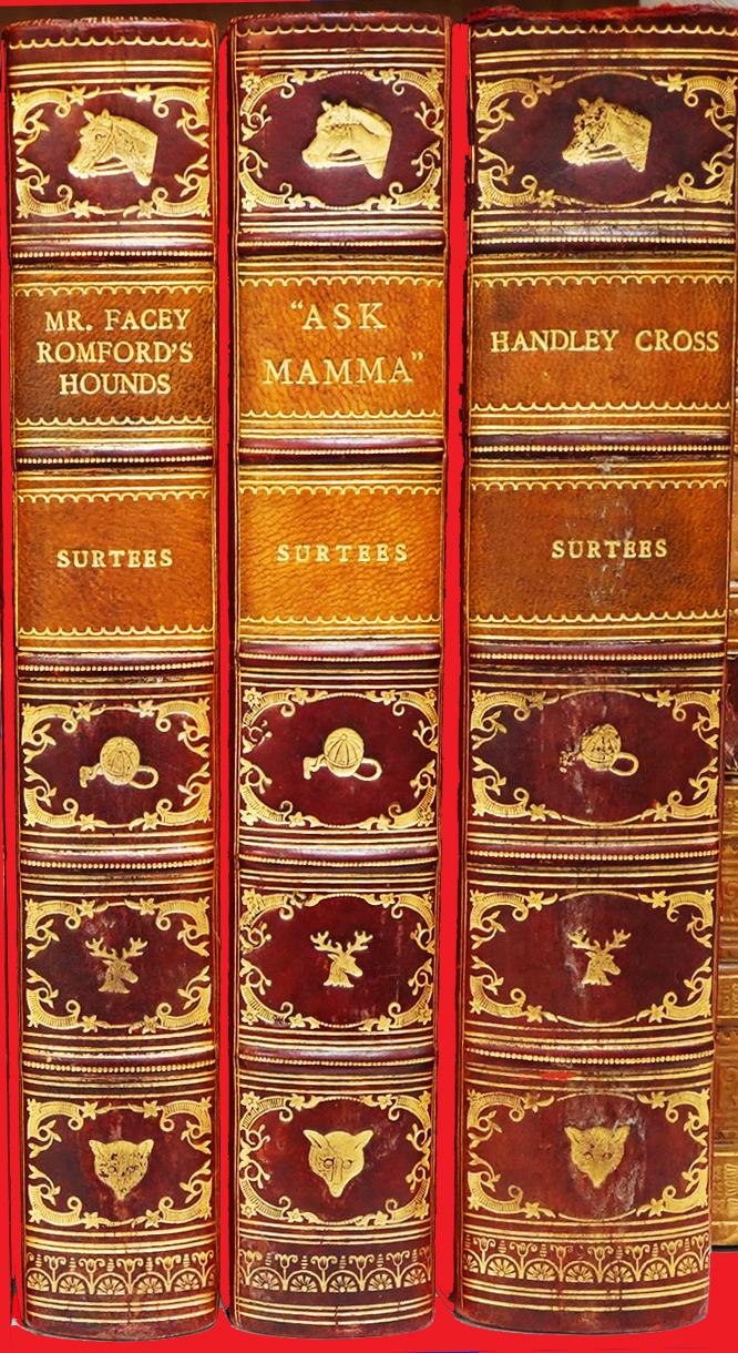 Fabulous 6 Leather Bound Volumes By The Great Sporting Author R. S. Surtees. William Morris Considered Him