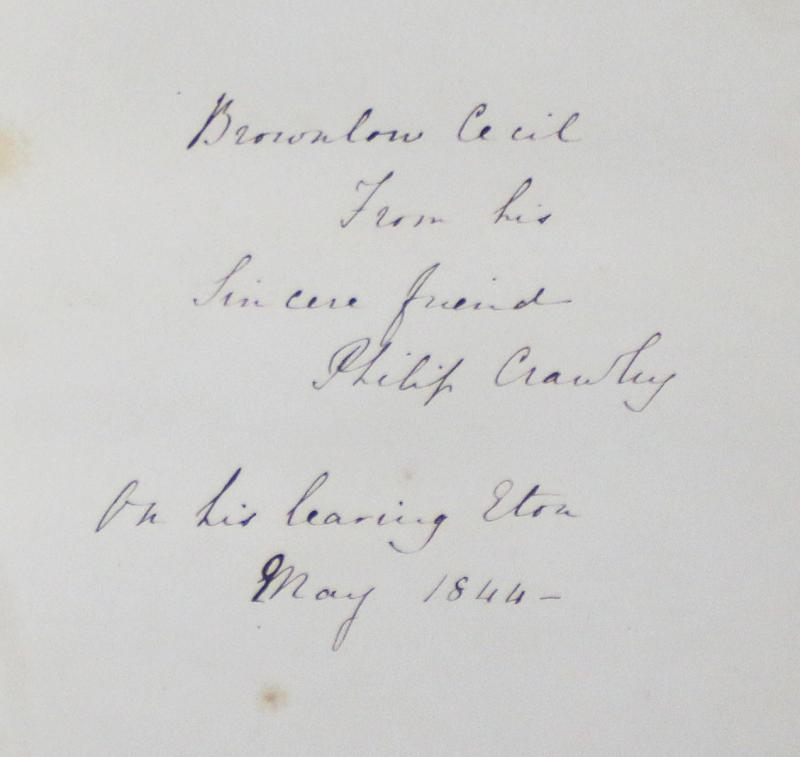 Trollope 1st Edition a Summer in Brittany 2 Vols. 1840 Beautifully Fully Bound in Fine Calf with Gilt Decoration 10 Etched Plates by A. Hervieu, Presented to Colonel Lord Brownlow Thomas Montagu Cecil {Colonel of the Scots Guards}