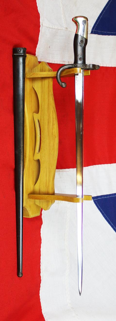 A Superb Near Mint French Gras Rifle Sword Bayonet. 450,000 Rifles and These Bayonets Were Sold To Russia For WW1 Eastern Front and Used In The Russian Revolution By The Bolshevik Red Guards & the Imperial White Russians From 1918-1921
