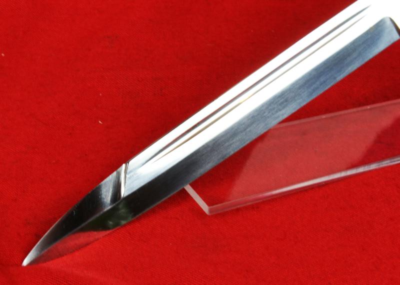 A Near Mint WW2 Third Reich German Machinegunners Close Combat Knife / Bayonet For Heer & Waffen SS, Complete With Its Original Frog Belt Mount Also In Near Mint Condition