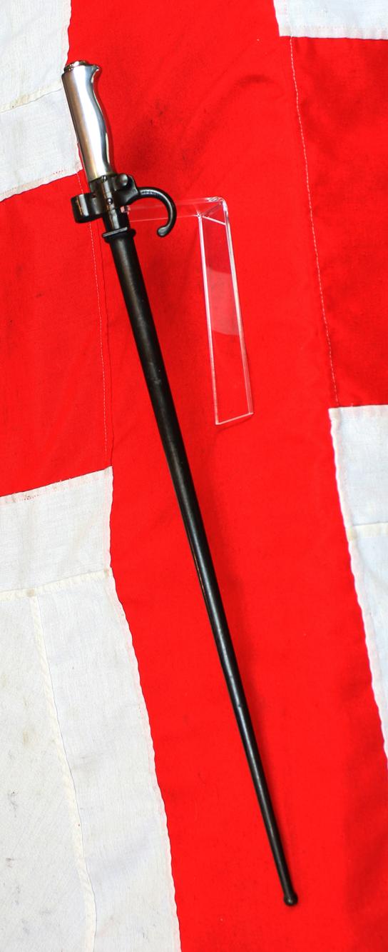 A Superb 19th-20th Century French 1886 Pattern Lebel Rifle Sword Bayonet & Frog Hook Scabbard. WW1 French Foreign Legion Issue