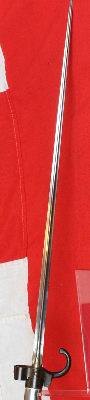 A Superb 19th-20th Century French 1886 Pattern Lebel Rifle Sword Bayonet & Frog Hook Scabbard. WW1 French Foreign Legion Issue