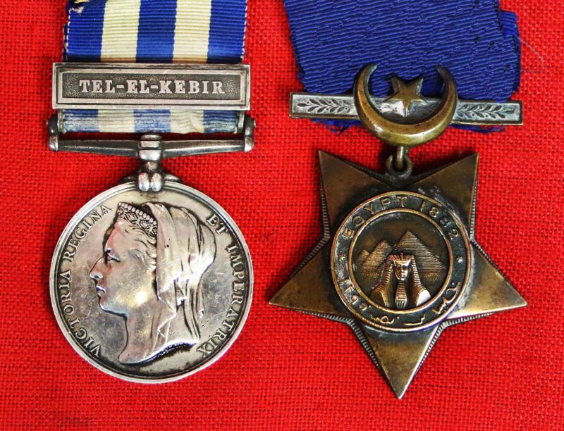 Pair Of Medals From the 1882 Tel-el-Kabir Campaign. Awarded To An Officer of The Royal Fusiliers