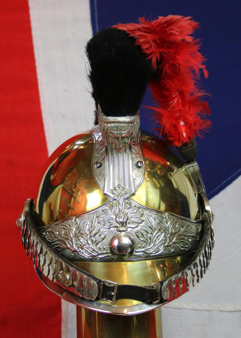 Superb & Stunning Antique French Gendarmerie Cavalry Helmet . Maker Marked, B. Frank, Aubervilliers. This Original Antique French Cavalry Combat and Full Dress Service Helmet Is An Absolute Beauty In As Close To Mint Condition As It Is Possible To Be