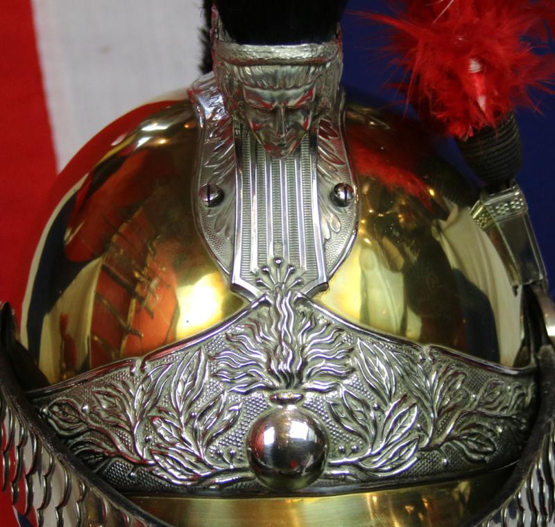 Superb & Stunning Antique French Gendarmerie Cavalry Helmet . Maker Marked, B. Frank, Aubervilliers. This Original Antique French Cavalry Combat and Full Dress Service Helmet Is An Absolute Beauty In As Close To Mint Condition As It Is Possible To Be