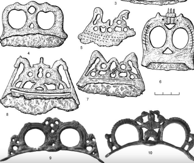 Very Rare Ancient 10th Century Viking Fire-Starter, A 'Drepa Upp Eld '. Viking Riders on Horses & Steel Striking Blade. Used With Amadou Touchwood Fungus {Fomes Fomentarius}. To Make Fire At Sea, Whilst Sailing In a Viking Long Boat