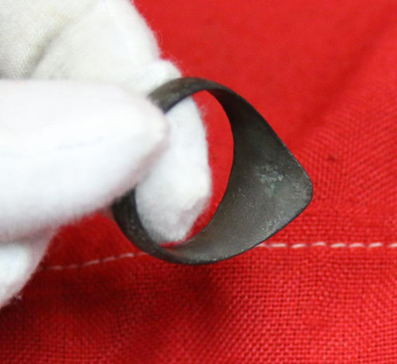 Superb Original Bronze Medieval Longbow Archer’s Thumb Ring, Late 14th Century. Of the Battle Agincourt 1415. From Our Latest Antiquities Collection Aquisition Recovered From Azincourt and Famous Battle Sites in The 1820’s