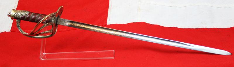 A Most Interesting & Rare, Antique, 19th Century, American Presentation Boy's Sword. Presented to George Mellor in 1890. Made to The Standard Fully Functional Sword Specification Grade and Quality of an Adult's Sword At The Time