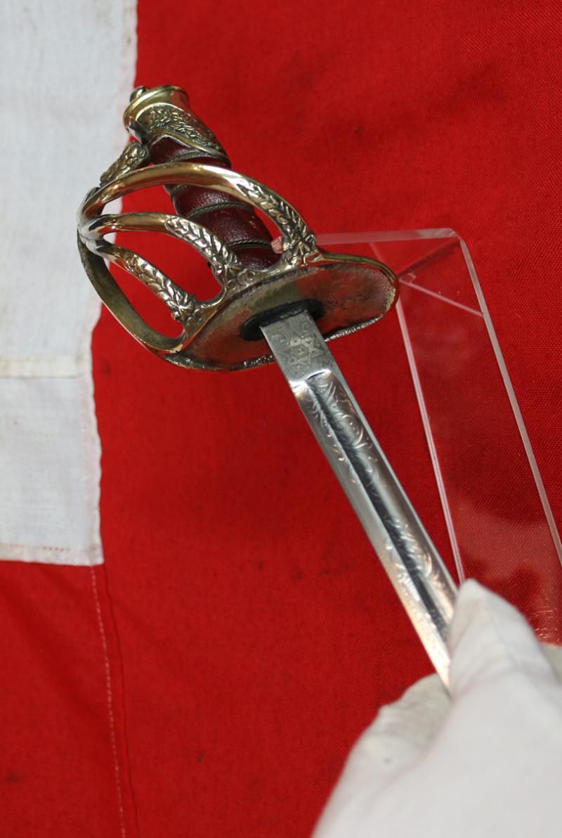 A Most Interesting & Rare, Antique, 19th Century, American Presentation Boy's Sword. Presented to George Mellor in 1890. Made to The Standard Fully Functional Sword Specification Grade and Quality of an Adult's Sword At The Time