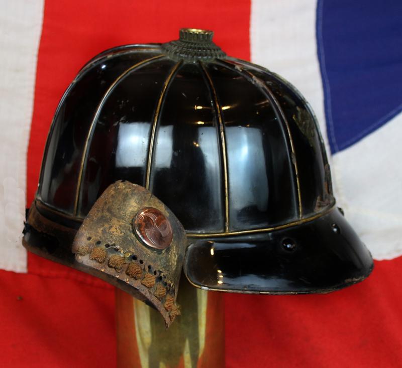 A Beautiful Kabuto 12 Plate Samurai Helmet The Hidari Mitsudomoe Mon, of Kobayakawa Takakage. Meaning