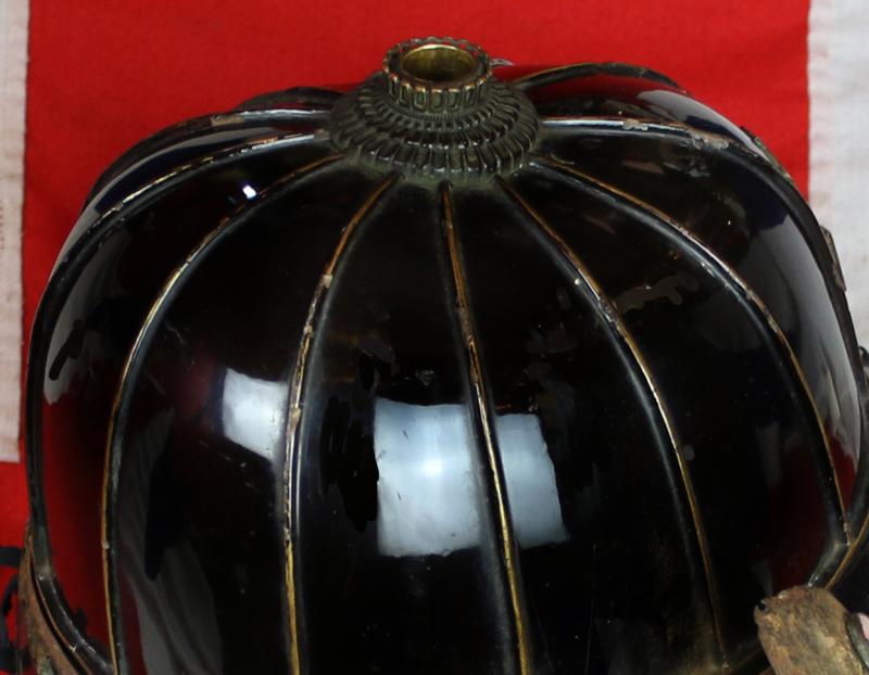 A Beautiful Kabuto 12 Plate Samurai Helmet The Hidari Mitsudomoe Mon, of Kobayakawa Takakage. Meaning