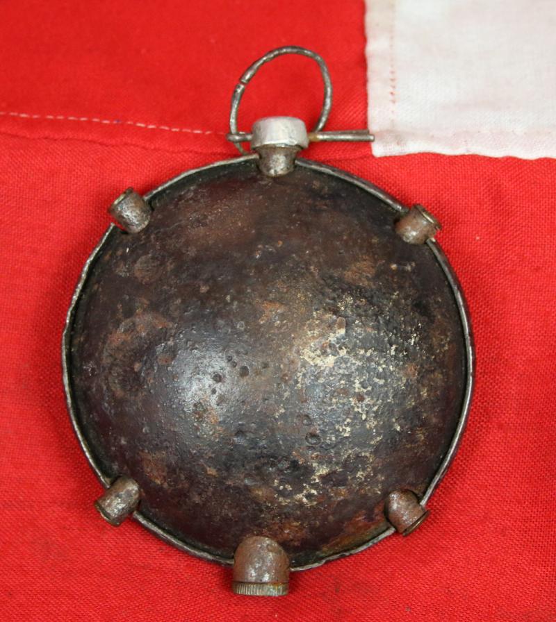 An Incredible & Rare To Find In This Condition Souvenir From The Trench Warfare of the Great War. A Very Good German WW1 1915 Discus Grenade, Discushandgranate An Improved 1913 Type