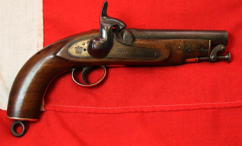 A Very Good Victorian, 'Tower Of London' Issue, Coast Guard, Royal Naval Maritime Service Percussion Pistol, 1839 Pattern, With Captive Swivel Ramrod. Dated 1865 Lock