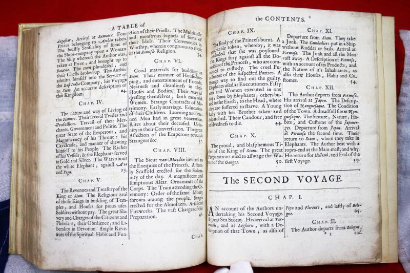 A Super Rare & Important Historical Volume, Superbly Bound in Vellum, of :The Voiages and Travels of John Struys through Italy, Greece, Muscovy, Tartary, Media, Persia, East-India, Japan, and other Countries in Europe, Africa, and Asia Published in 1684