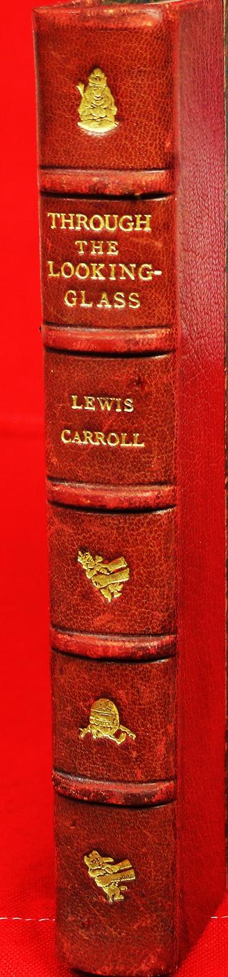 Beautiful Antique Volume,The Timeless Classic, Lewis Carroll, 'Through the Looking Glass and What Alice Found There.' Original 1928 Printing Deluxe Sangorski & Sutcliffe Binding. From The Library of Mina Bowater, Ex Libris Book-Plate by Malcolm Appleby