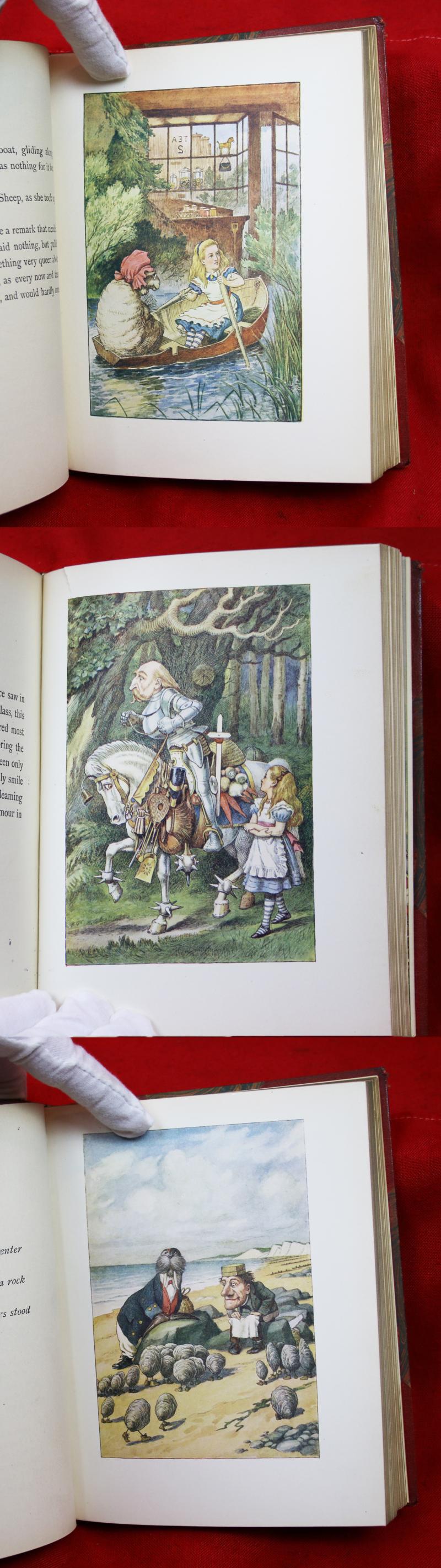 Beautiful Antique Volume,The Timeless Classic, Lewis Carroll, 'Through the Looking Glass and What Alice Found There.' Original 1928 Printing Deluxe Sangorski & Sutcliffe Binding. From The Library of Mina Bowater, Ex Libris Book-Plate by Malcolm Appleby