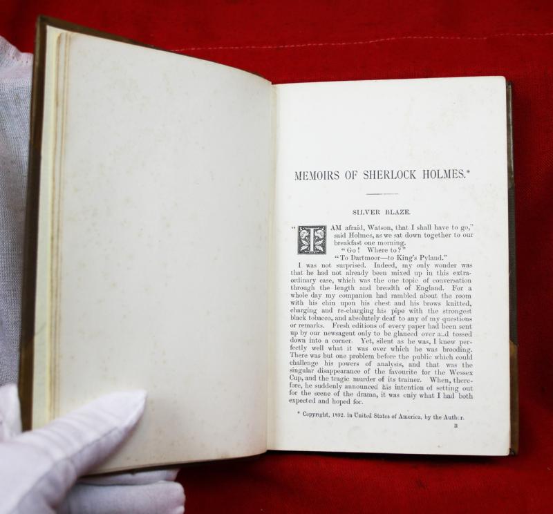 A Superb Leather Bound Volume of Sir Arthur Conan Doyle's, - The Memoirs of Sherlock Holmes. Leather Bound, Ist