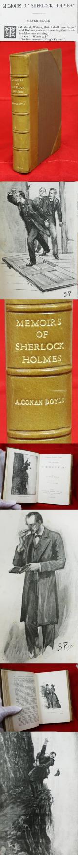 A Superb Leather Bound Volume of Sir Arthur Conan Doyle's, - The Memoirs of Sherlock Holmes. Leather Bound, Ist  