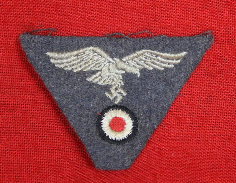M43 Luftwaffe Trapezoid Eagle 'Ski Cap' Insignia. Tunic Removed